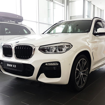 Carbon Ladekantenschutzleiste für BMW  X3 ( F97 ) M Competition 2019-2021 / G01 M-pakiet / M-Sport 2017-2021, FL2021-2024 Kupfer poliert - Carbon