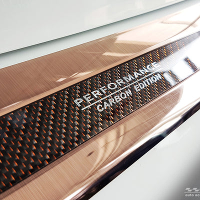 Carbon Ladekantenschutzleiste für BMW  X3 ( F97 ) M Competition 2019-2021 / G01 M-pakiet / M-Sport 2017-2021, FL2021-2024 Kupfer poliert - Carbon