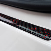 Carbon Ladekantenschutzleiste für Audi Q3 Rot-Schwarz