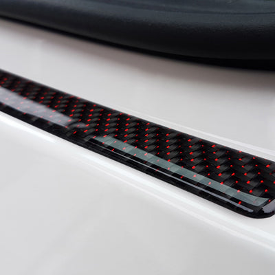 Carbon Ladekantenschutzleiste für Audi Q3 Rot-Schwarz