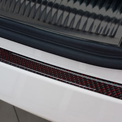 Carbon Ladekantenschutzleiste für Audi Q3 Rot-Schwarz