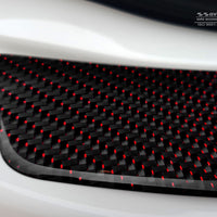Carbon Ladekantenschutzleiste für Mercedes C-Klasse W205 Rot-Schwarz