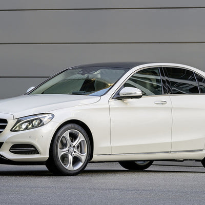 Carbon Ladekantenschutzleiste für Mercedes C-Klasse W205 Rot-Schwarz