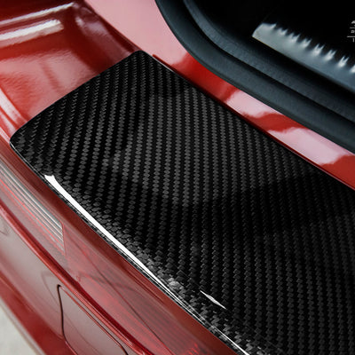 Carbon Ladekantenschutzleiste für AUDI Q5 2006-2012, FL2012-2017 Schwarz Carbon