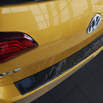 Carbon Ladekantenschutzleiste für VOLKSWAGEN  GOLF VII 5d 2012-2017, FL2017-> Schwarz Carbon