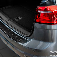 Carbon Ladekantenschutzleiste für VOLKSWAGEN  GOLF SPORTSVAN  2014-2017, FL2017-> Schwarz Carbon