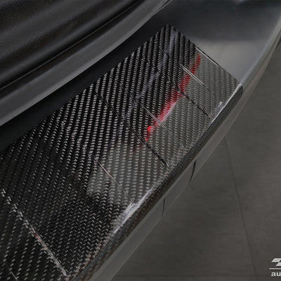 Carbon Ladekantenschutzleiste für PEUGEOT TRAVELLER 2016-> Schwarz Carbon