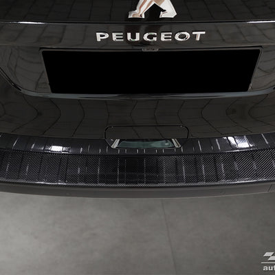 Carbon Ladekantenschutzleiste für PEUGEOT TRAVELLER 2016-> Schwarz Carbon