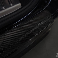 Carbon Ladekantenschutzleiste für PORSCHE CAYENNE III 2017-> (P0536) Schwarz Carbon