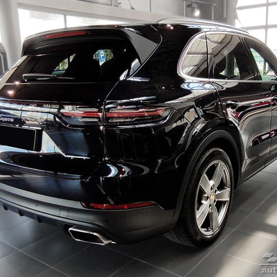 Carbon Ladekantenschutzleiste für PORSCHE CAYENNE III 2017-> (P0536) Schwarz Carbon