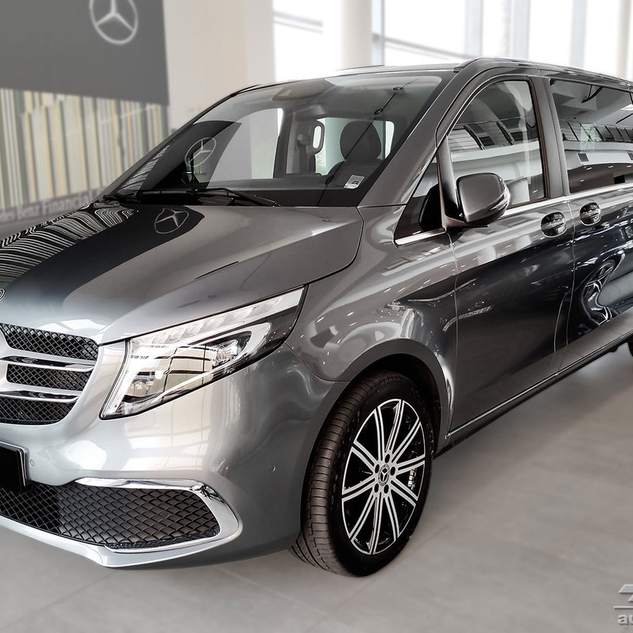 Carbon Ladekantenschutzleiste für MERCEDES  V Class W447 / VITO III / Marco Polo 2014-2019, FL2019-2024, FL 2024-> (the version with two rear doors and the version with trunk opening upwards) Schwarz Carbon