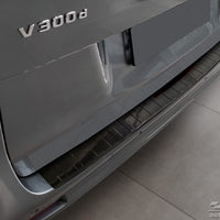 Carbon Ladekantenschutzleiste für MERCEDES  V Class W447 / VITO III / Marco Polo 2014-2019, FL2019-2024, FL 2024-> (the version with two rear doors and the version with trunk opening upwards) Schwarz Carbon