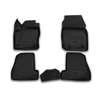 3D Element Gummi Fußmatten für FORD Focus 3, 2011-2018, (Europäische Version ), 4er Set Schwarz