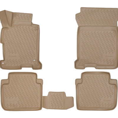 3D Element Gummi Fußmatten für HONDA Accord, 2013-2017, 4er Set Schwarz