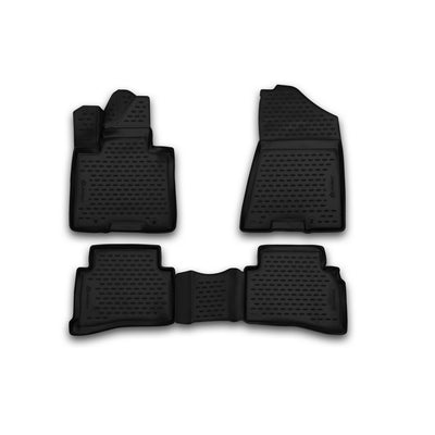 3D Element Gummi Fußmatten für HYUNDAI Tucson (III, III р.), 2015-2021, 4er Set Schwarz