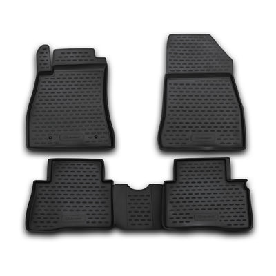 3D Element Gummi Fußmatten für Nissan Juke II Schwarz