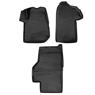 3D Element Gummi Fußmatten für Renault Master, 2010->, 3rd gen, VAN, front Sitzer Reihe, 3 Set Schwarz