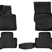 3D Element Gummi Fußmatten für Alfa Romeo Stelvio Schwarz