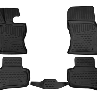 3D Element Gummi Fußmatten für LAND ROVER Range Rover Velar, 2017->, 4er Set Schwarz