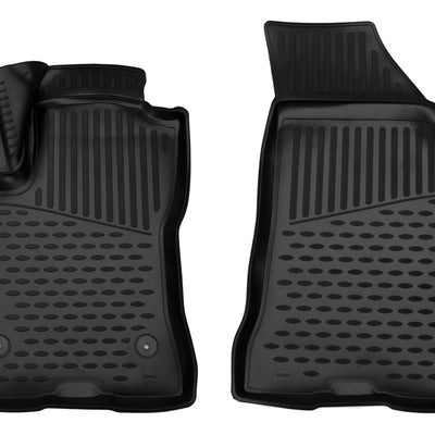 3D Element Gummi Fußmatten für Fiat Doblo II, 2010->,van, 2er Set, front Schwarz