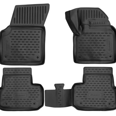 3D Element Gummi Fußmatten für LAND ROVER Discovery Sport, 2014-> RHD, SUV, 4er Set Schwarz