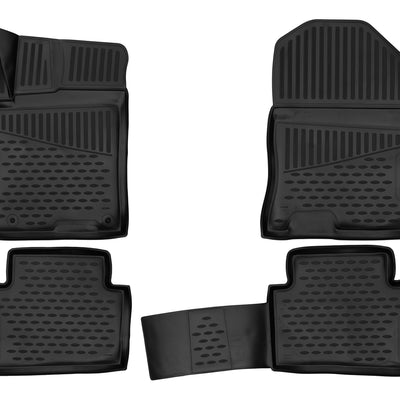 3D Element Gummi Fußmatten für HYUNDAI Kona, 2017->, suv, Europäische Version , 4er Set Schwarz