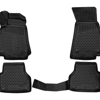 3D Element Gummi Fußmatten für Audi A6 C8 Schwarz