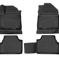 3D Element Gummi Fußmatten für HYUNDAI Kona, Electric 2018-> 4er Set Schwarz