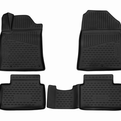 3D Element Gummi Fußmatten für HYUNDAI i30, 2019-> 4er Set Schwarz