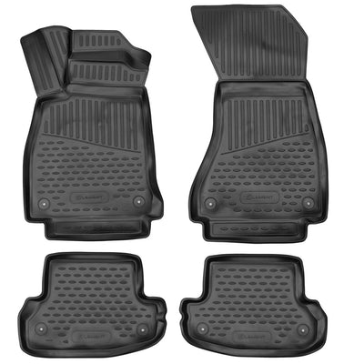 3D Element Gummi Fußmatten für Audi A5 F5 Schwarz