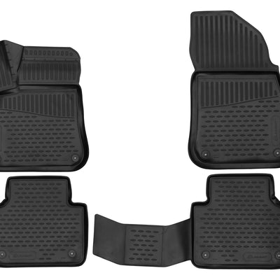 3D Element Gummi Fußmatten für Porsche Cayenne II Schwarz