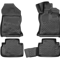 3D Element Gummi Fußmatten für SUBARU Forester, 2018-> RHD, SUV, (RSA), 4er Set Schwarz