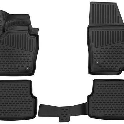 3D Element Gummi Fußmatten für  for SEAT IBIZA 2017-, 4 Set Schwarz