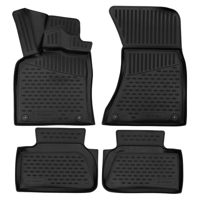 3D Element Gummi Fußmatten für PORSCHE Macan, 2014 - >, Europäische Version , 4er Set Schwarz