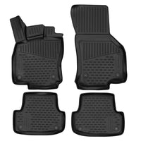3D Element Gummi Fußmatten für AUDI A3, 2016-> Limousine, 4er Set Schwarz