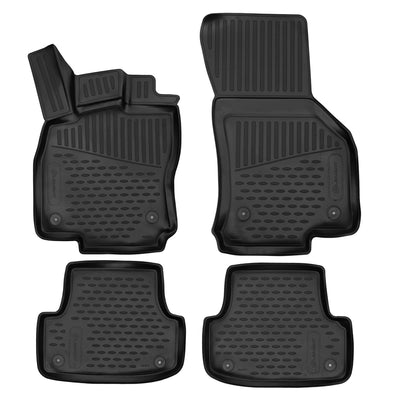 3D Element Gummi Fußmatten für AUDI A3, 2016-> Limousine, 4er Set Schwarz