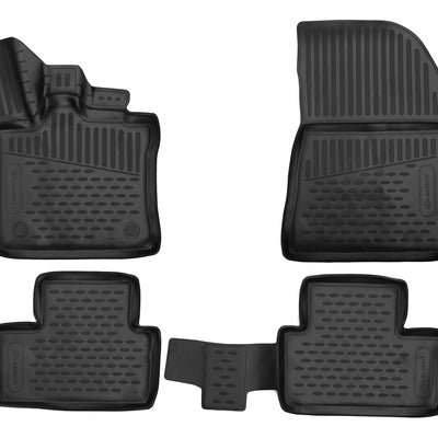 3D Element Gummi Fußmatten für Renault Captur II Schwarz