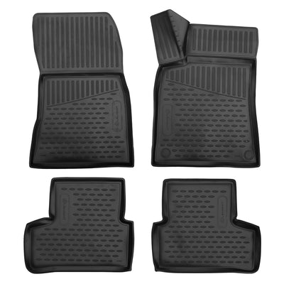 3D Element Gummi Fußmatten für MERCEDES B-Class, B Class W247 2019-> 4er Set Schwarz