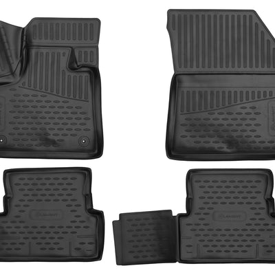 3D Element Gummi Fußmatten für Peugeot 3008 Schwarz