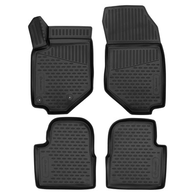 3D Element Gummi Fußmatten für Peugeot 2008 Schwarz