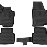 3D Element Gummi Fußmatten für SKODA Kamiq, 2019-> Cross , 4er Set Schwarz