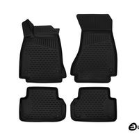 3D Element Gummi Fußmatten für Audi A4 B9 Schwarz