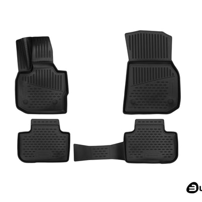 3D Element Gummi Fußmatten für BMW X3, 2017->, (G01), SUV, (Europäische Version ), 4er Set Schwarz