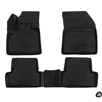 3D Element Gummi Fußmatten für PEUGEOT 3008, 2017->, SUV, 4er Set Schwarz