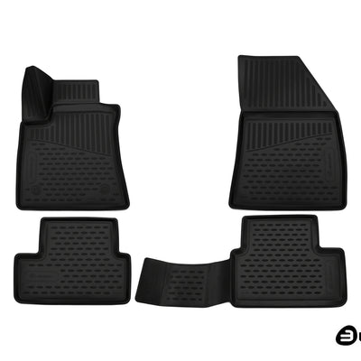 3D Element Gummi Fußmatten für Renault Megane IV Schwarz