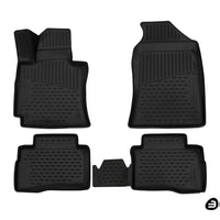 3D Element Gummi Fußmatten für SSANG YONG Tivoli, 2015->, mini SUV, (Europäische Version ), 4er Set Schwarz