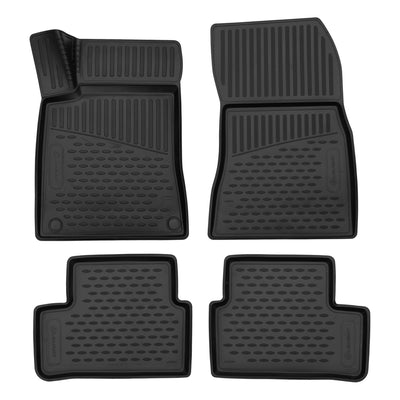 3D Element Gummi Fußmatten für Mercedes Benz CLA C118 Schwarz