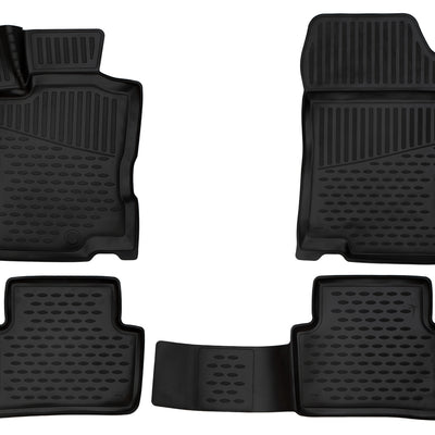 3D Element Gummi Fußmatten für Renault Kadjar Schwarz