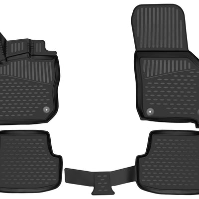 3D Element Gummi Fußmatten für AUDI A3 (8Y) 2020 -> Schrägheck 5-Türer, Sportback, 4er Set Schwarz
