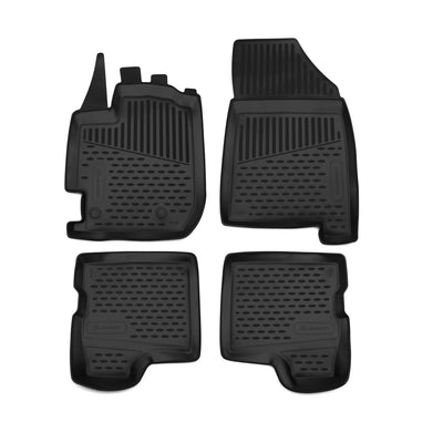 3D Element Gummi Fußmatten für Dacia Duster II Schwarz
